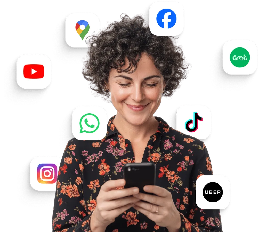 Lady with a phone